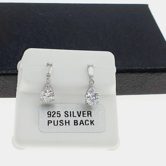 925 sterling silver luxury CZ earrings for women/girls, Best for RJUS2152 - Picture 7 of 11